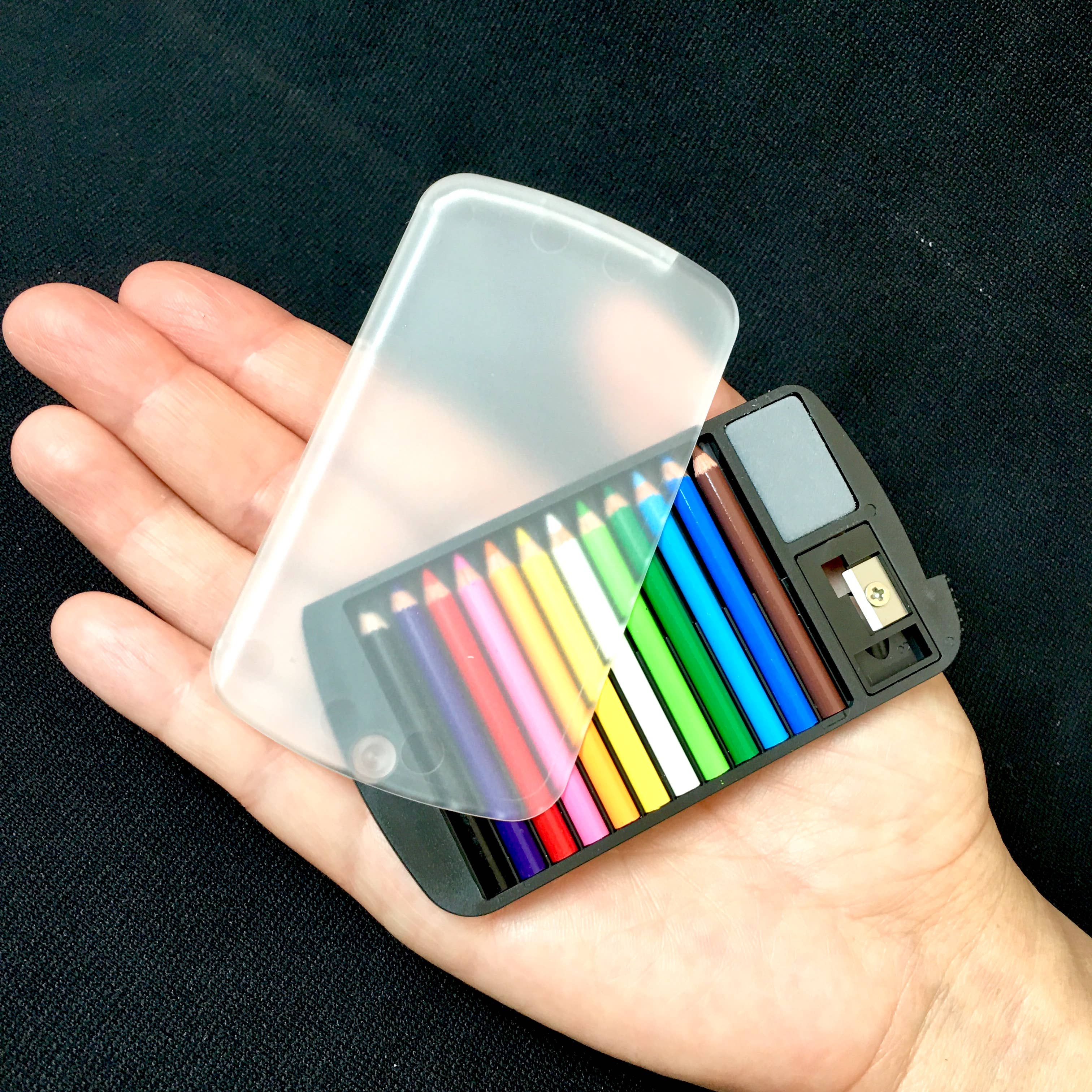 Set of 12 Mini Pencils in Clear Card Case - Image 4
