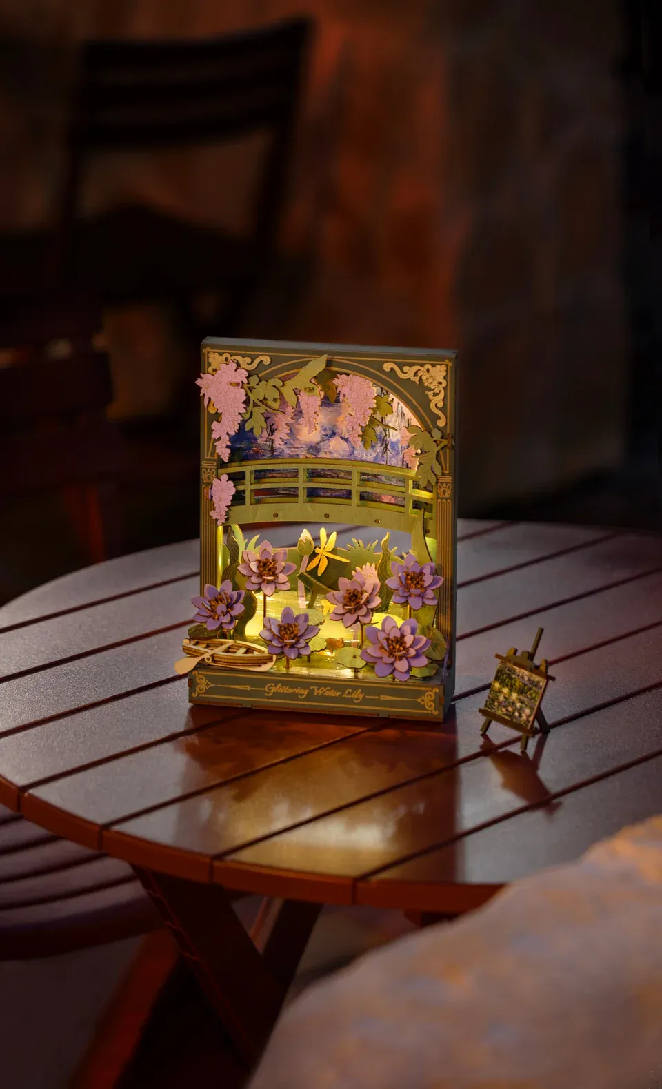 3D Wooden Puzzle: Glittering Water Lily - Image 2