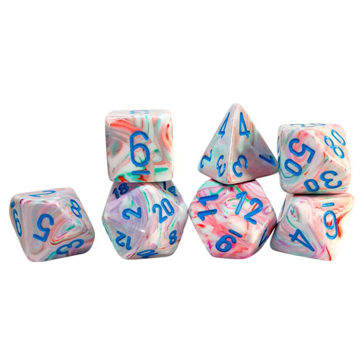 7-set Mega Hedrals: Festive Pop Art/Blue