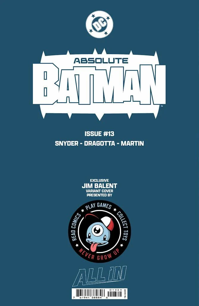 ABSOLUTE BATMAN #13 JIM BALENT THIRD EYE EXCLUSIVE - LTD TO 750 - Image 2