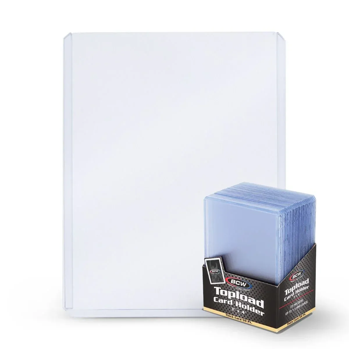 BCW: 3x4 Thick Topload Card Holder - 59 Pt.