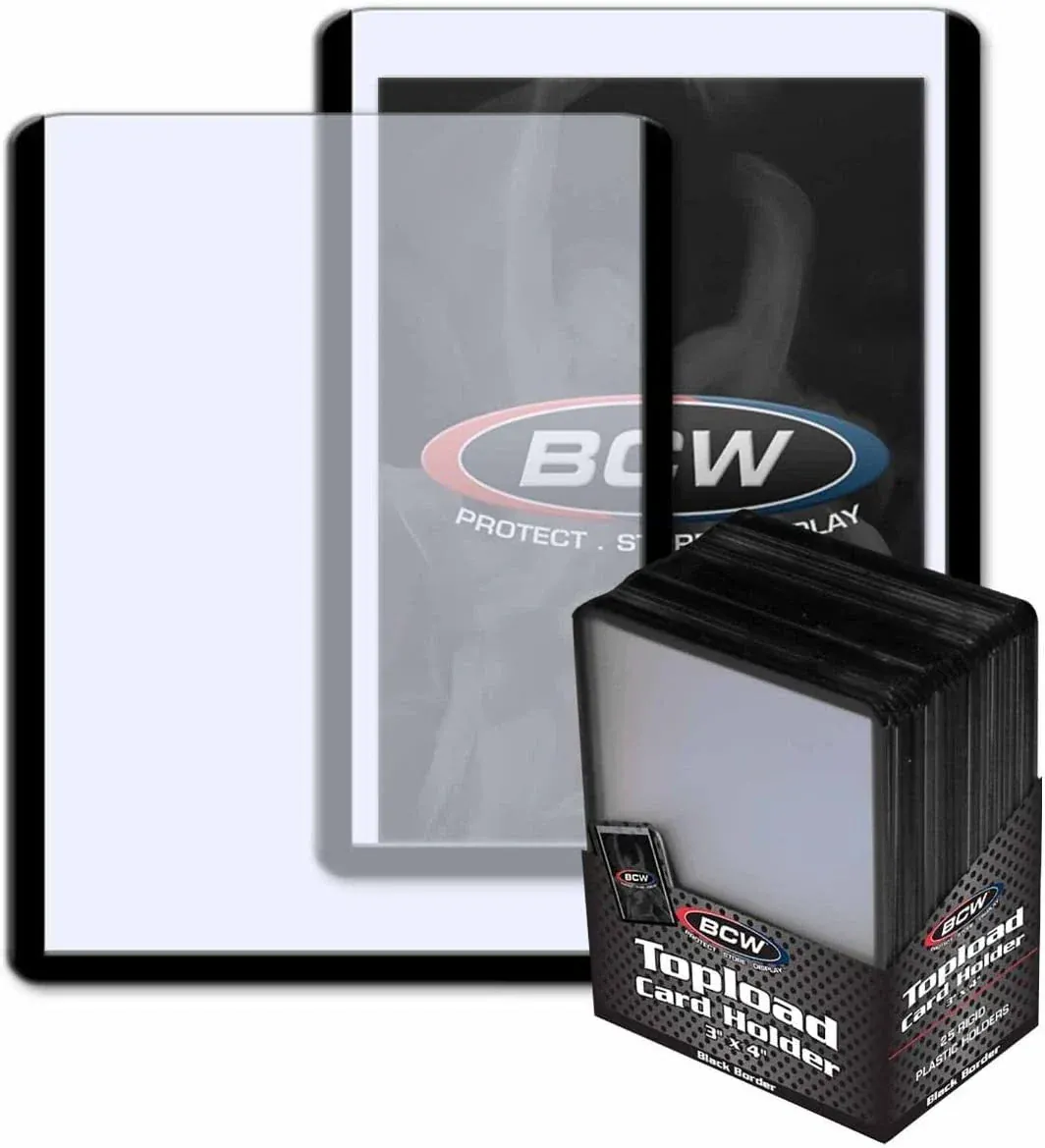 BCW: 3x4 Topload Card Holder - Black Border