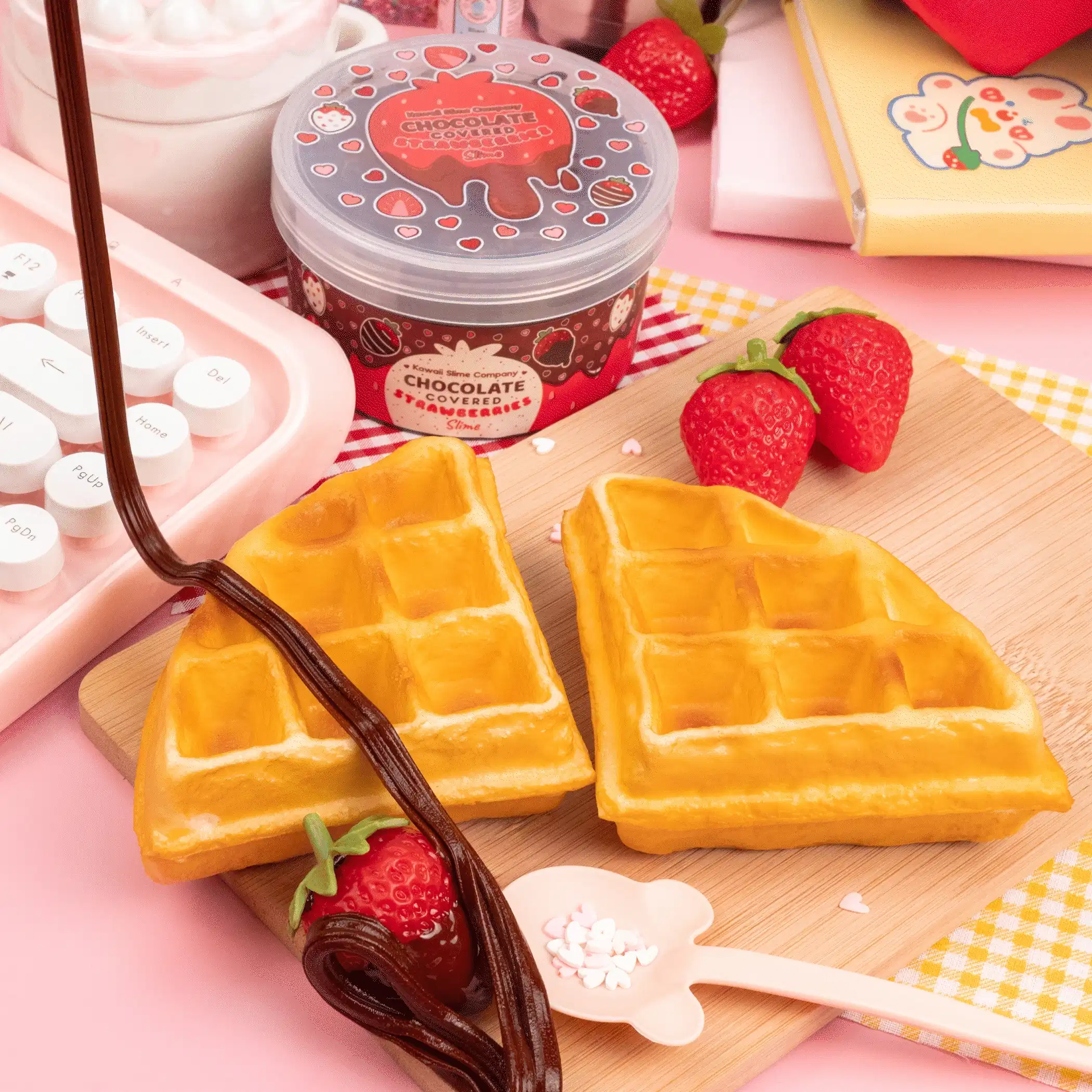 Chocolate Covered Strawberries Glossy Slime - Image 2
