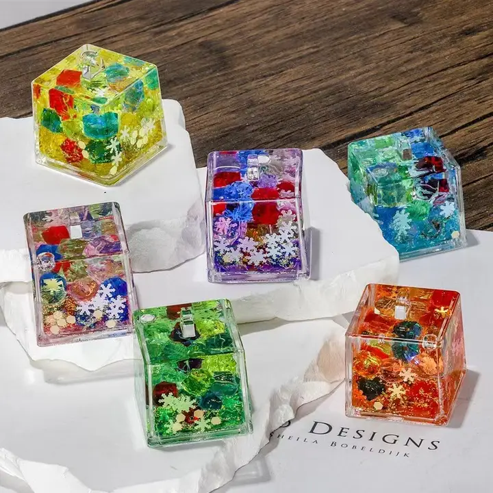 Color Cube Keychain (Random Design)