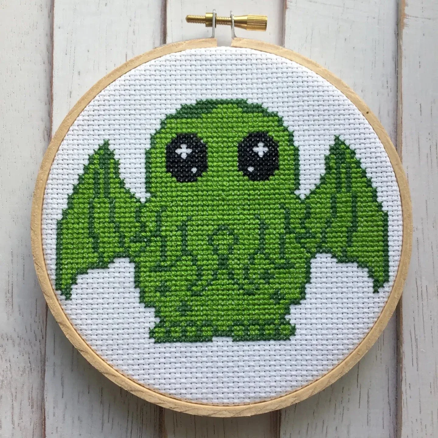 Cross Stitch Diy Kit - Cute Cthulhu