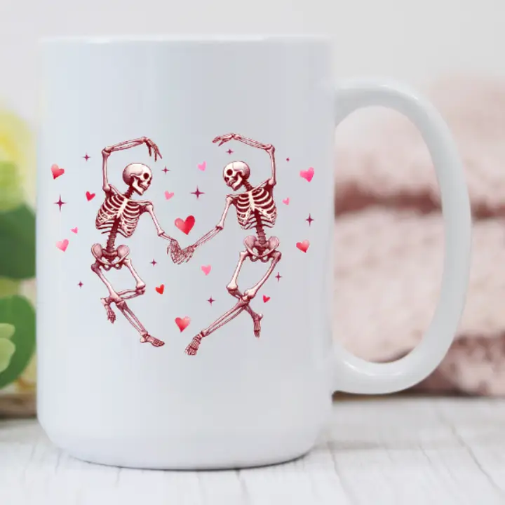 Dancing Skull Lovers Mug