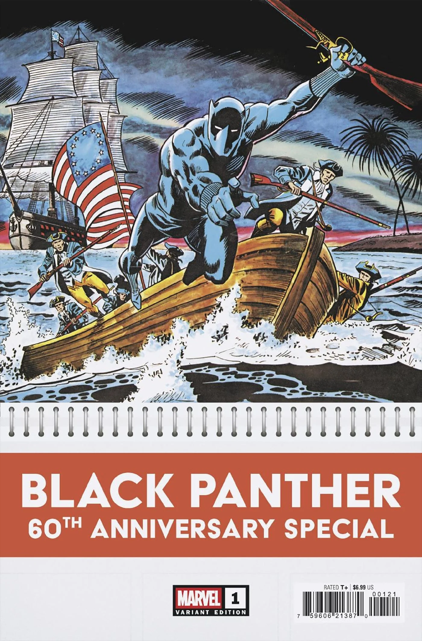 BLACK PANTHER 60TH ANNIVERSARY SPECIAL #1 1:50 INCV BOB BROWN BICENTENNIAL CALENDAR HIDDEN GEM VARIANT