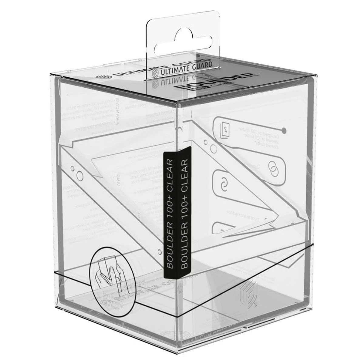 Deck Box: Boulder: Clear: 100+: Transparent