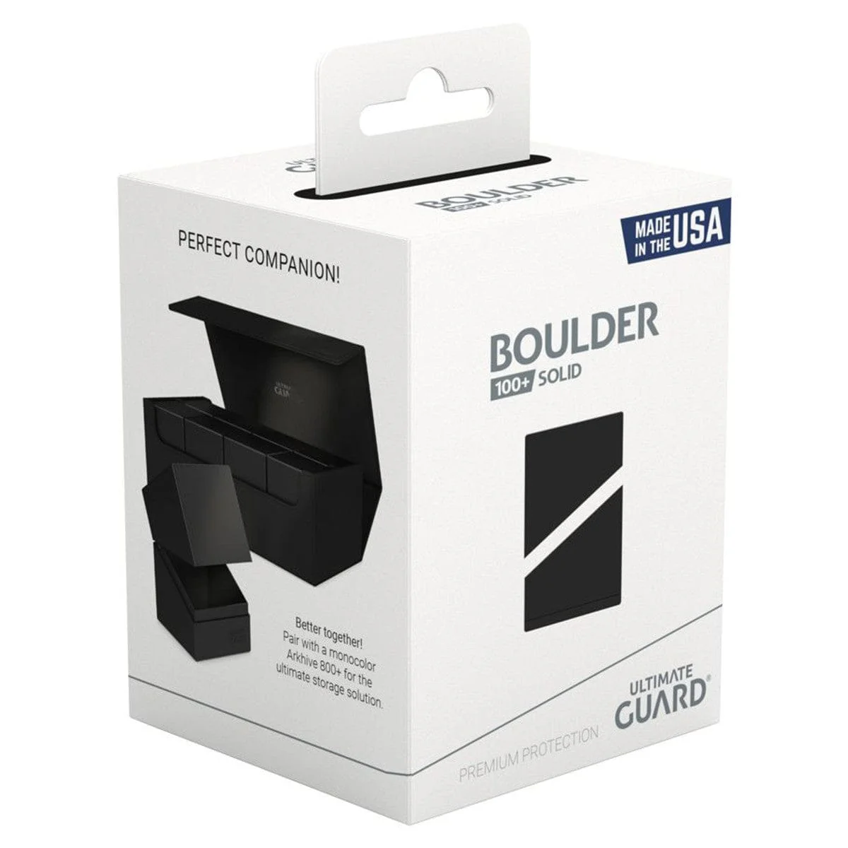 Deck Box: Boulder: Solid: 100+: Black