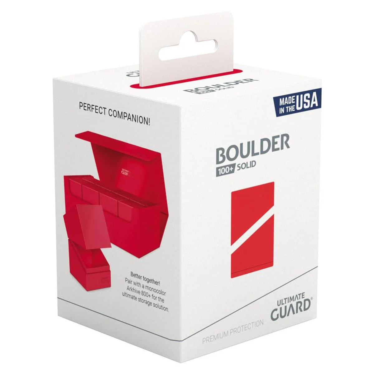 Deck Box: Boulder: Solid: 100+: Red