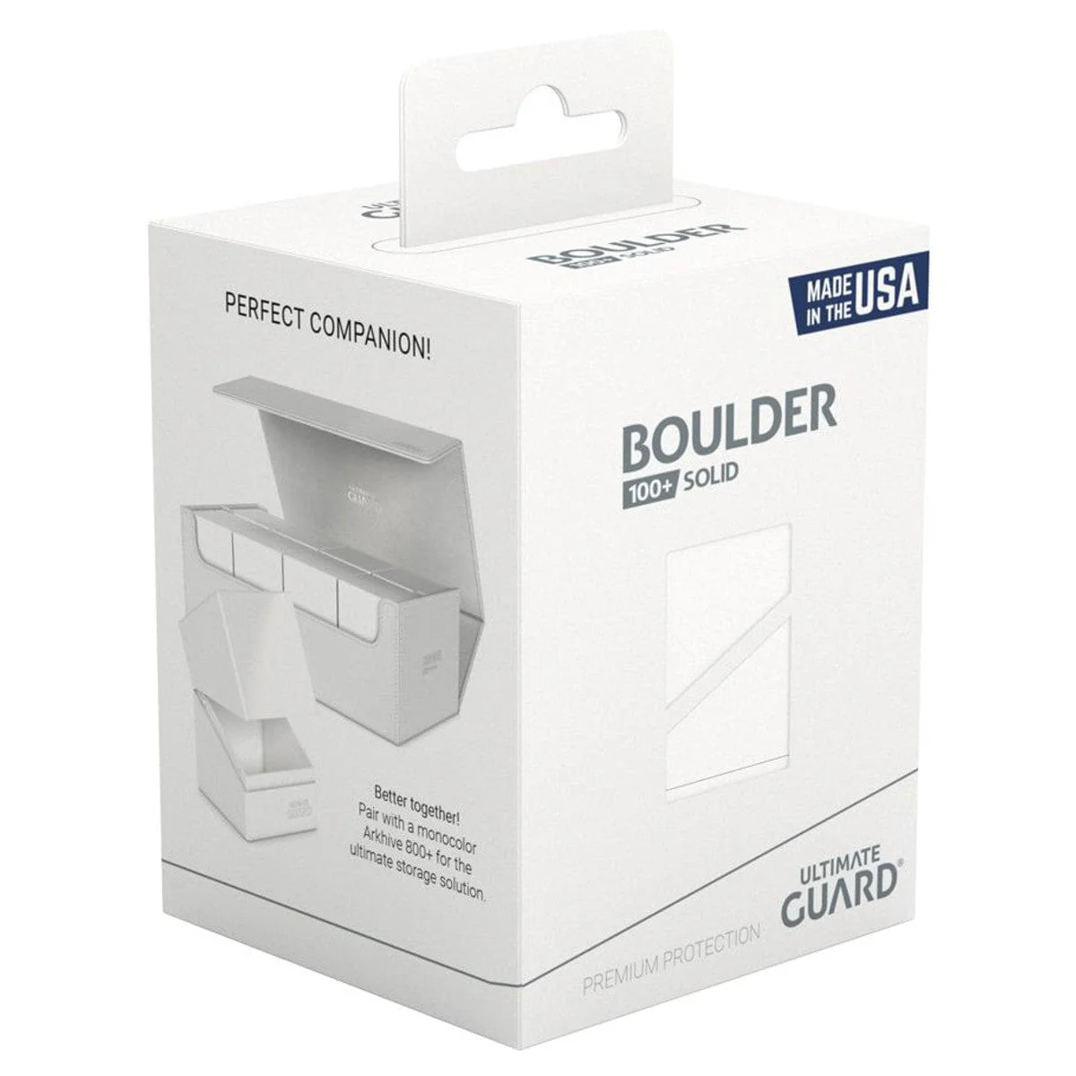 Deck Box: Boulder: Solid: 100+: White