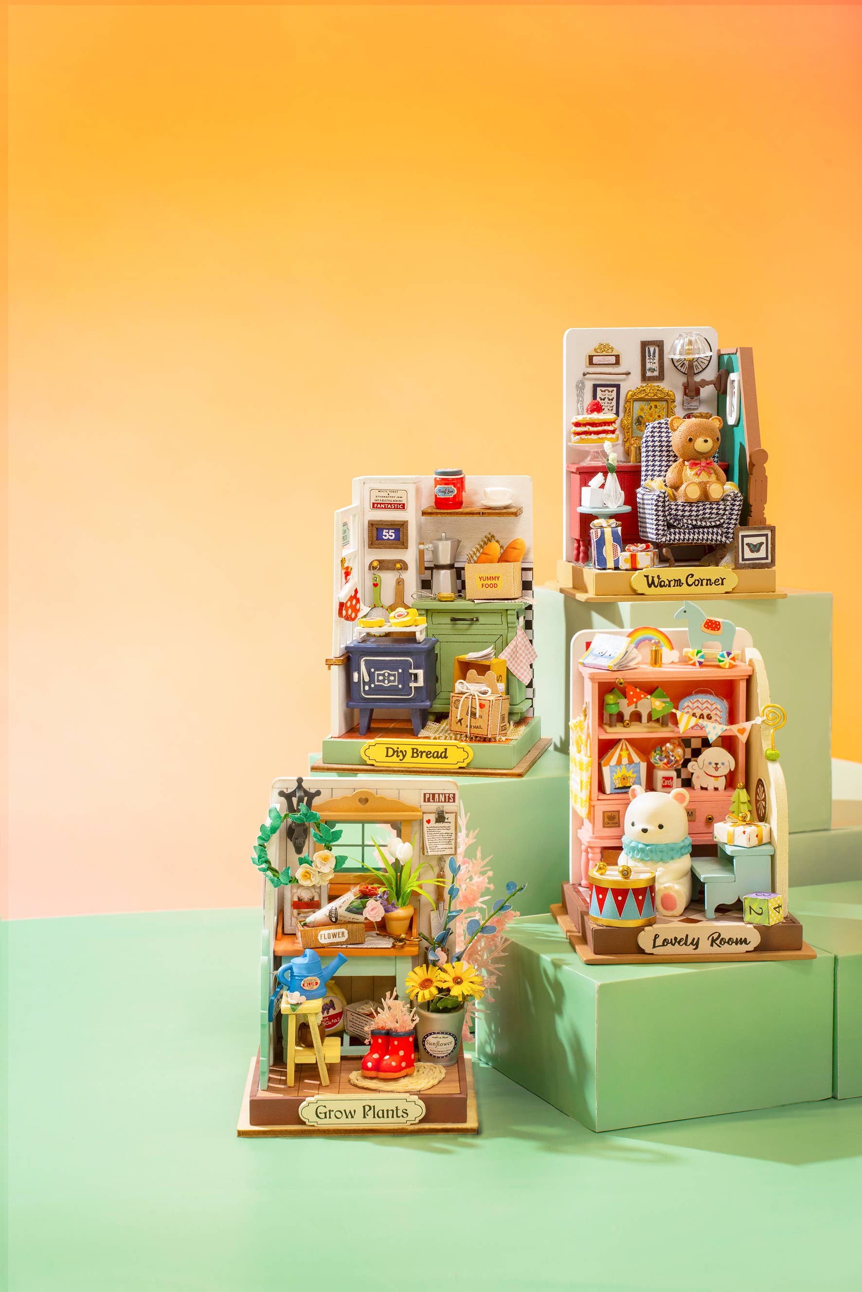 DIY Miniature House Kit: Holiday Living Room - Image 7