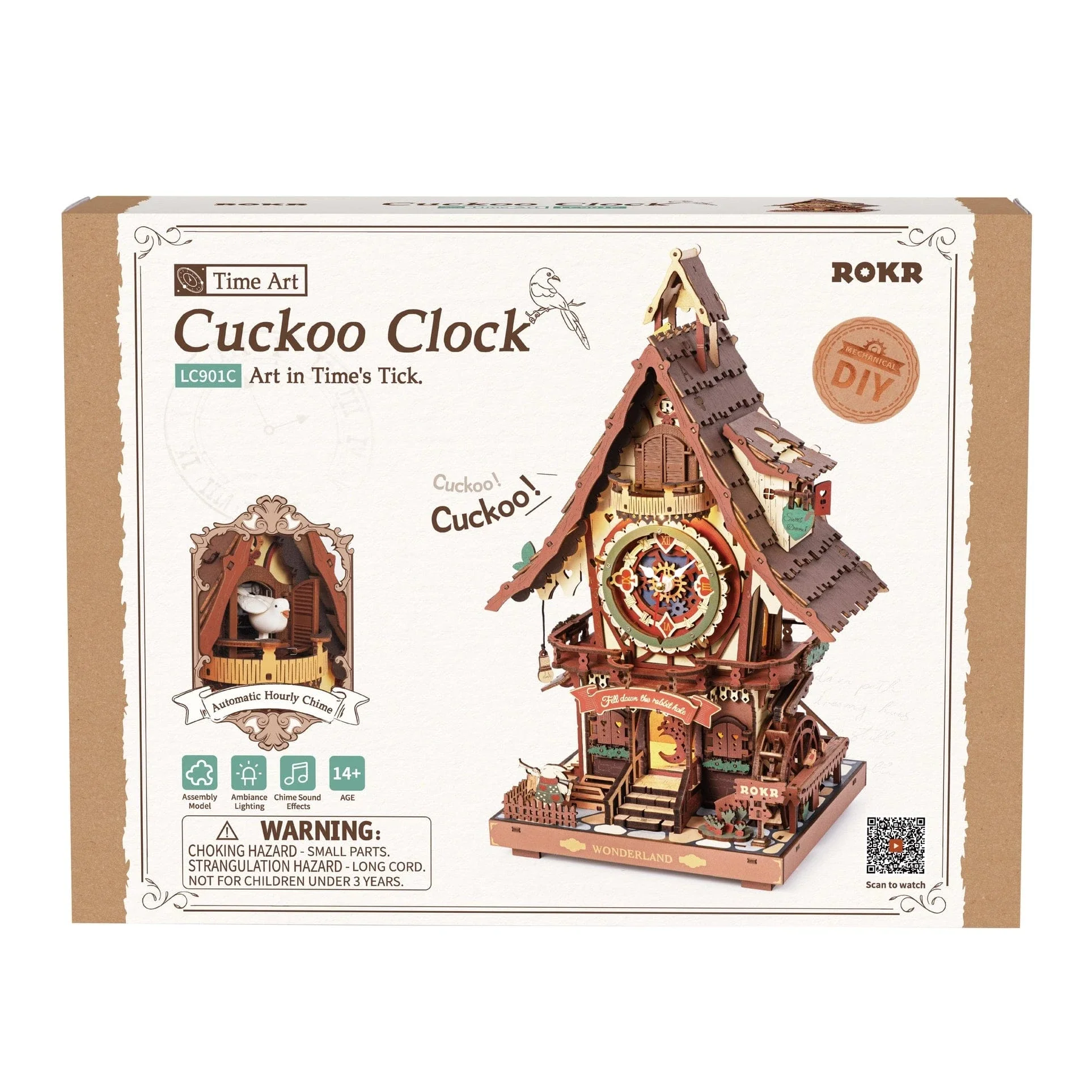 Diy Wooden Puzzle: Cukoo Clock