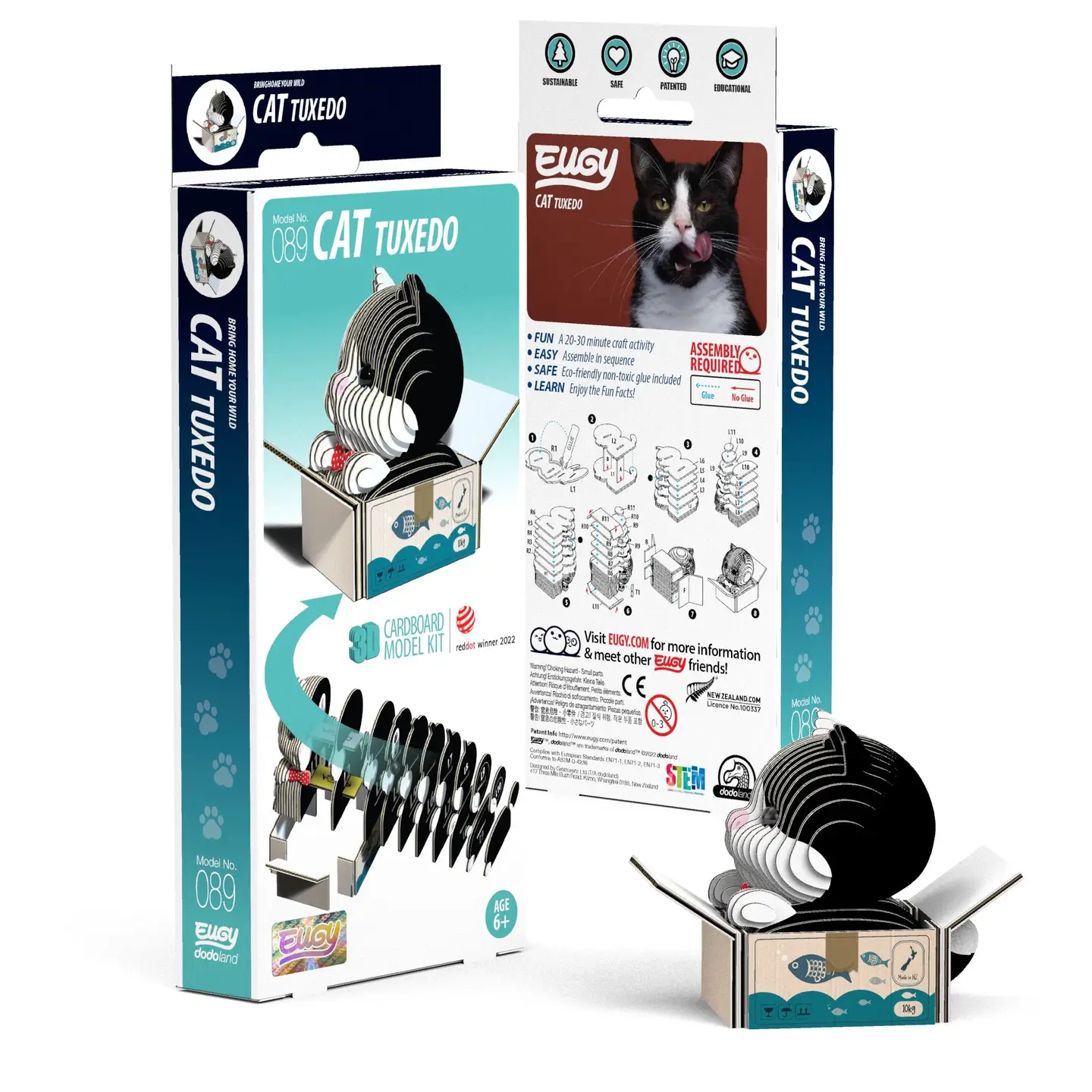 Eugy: 3D Puzzle - Tuxedo Cat