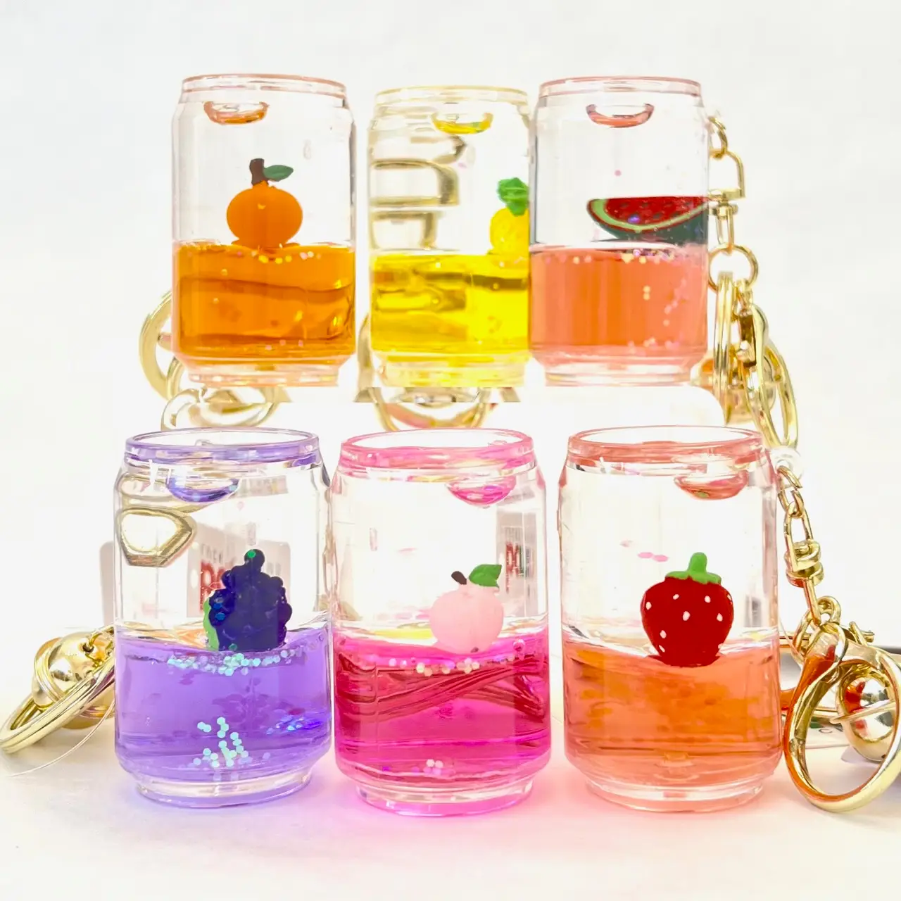 Floaty Fruit Can Keychain (Random Design)