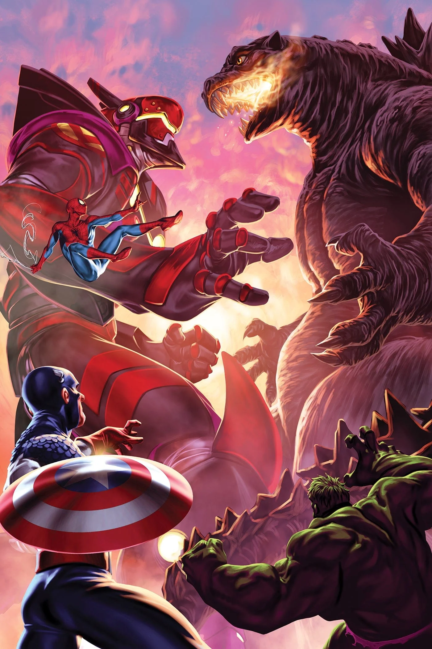 GODZILLA DESTROYS THE MARVEL UNIVERSE #5 1:50 INCV MARK BROOKS VIRGIN VARIANT