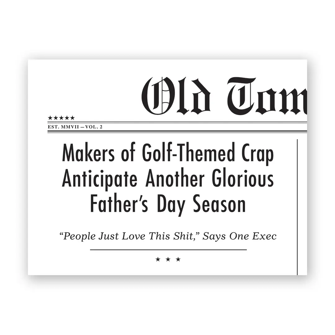 Golf-Themed Crap Father's Day Card