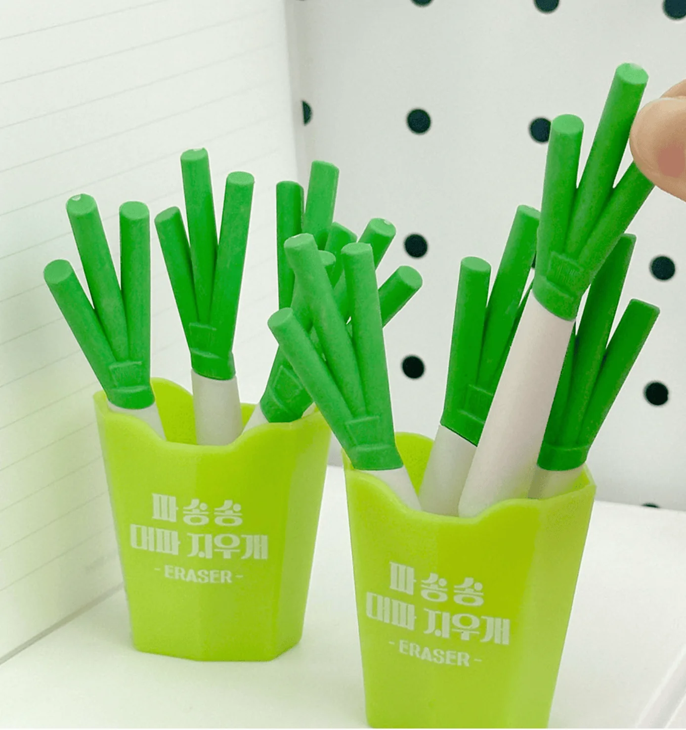 Green Onion Pack Eraser Set