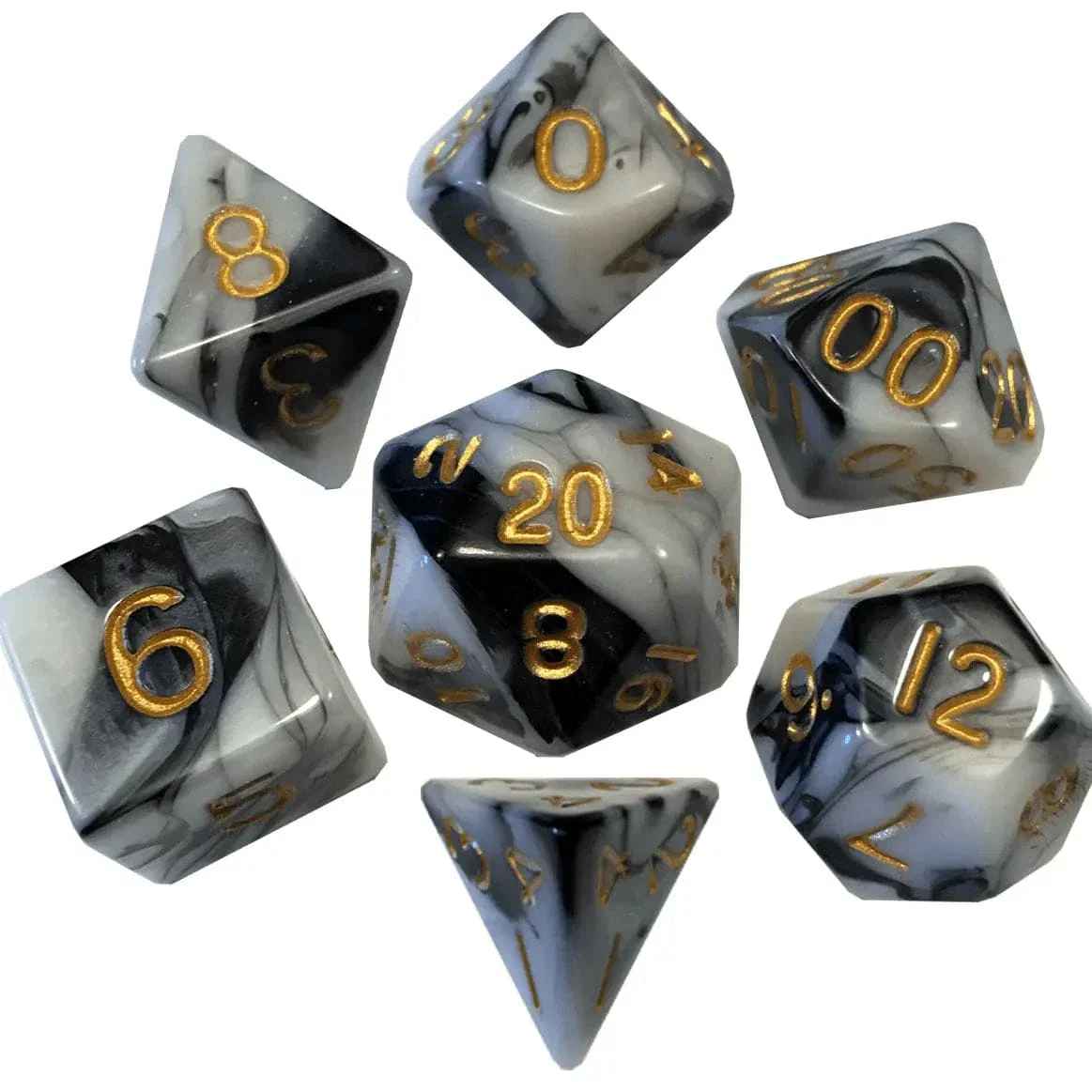 Marble Pattern High Quality Acrylic Dice Set