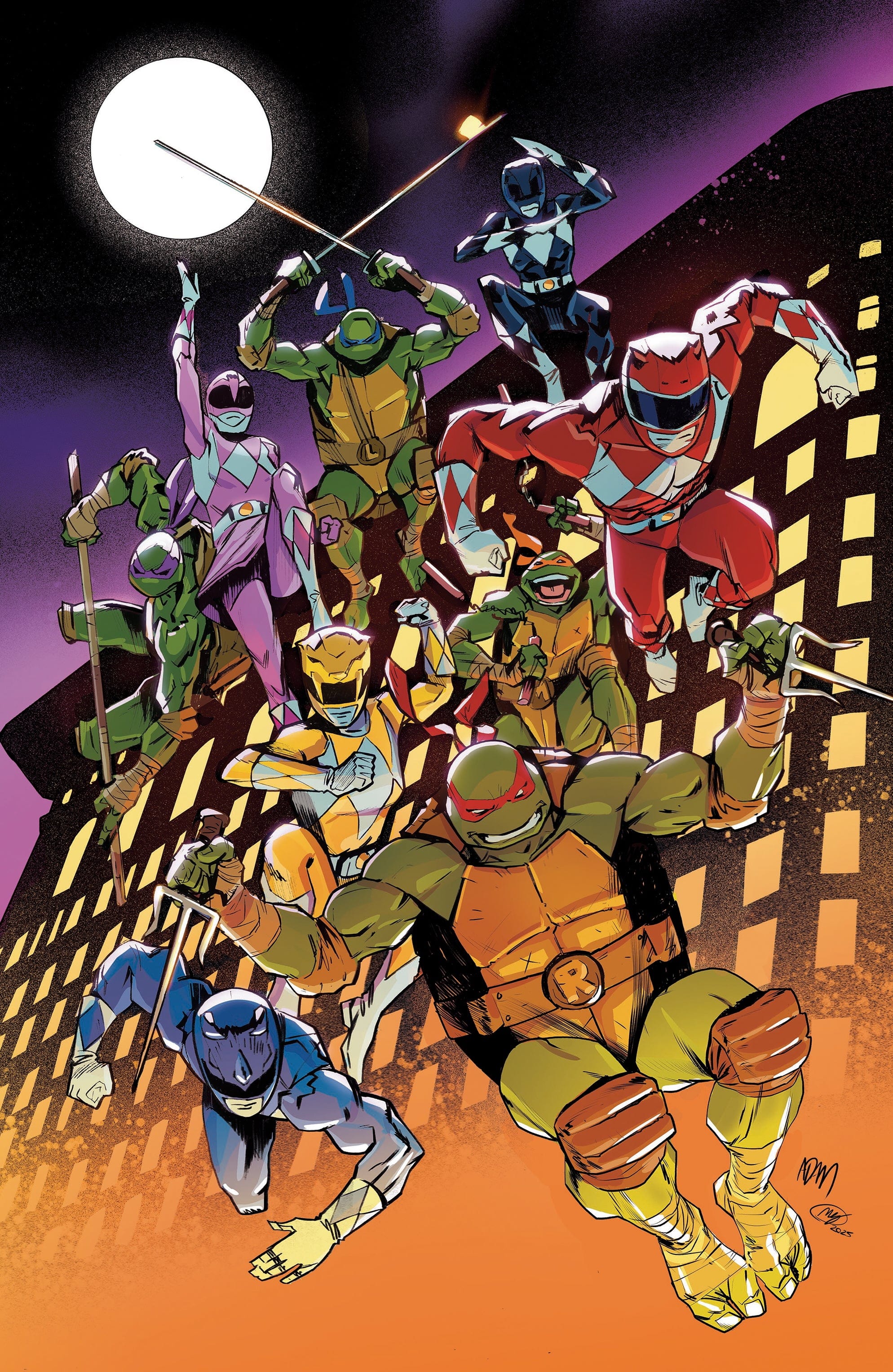 Mighty Morphin Power Rangers/Teenage Mutant Ninja Turtles III #3 H 1:100 INCV Variant (Full Art, Foil, Gorham)