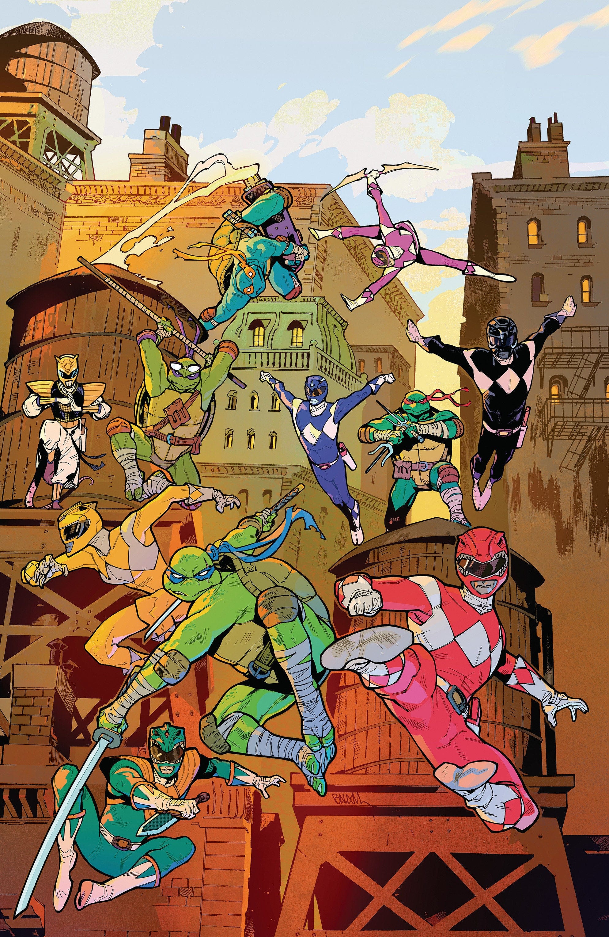 Mighty Morphin Power Rangers/Teenage Mutant Ninja Turtles III #5 H 1:100 INCV (Full Art, Foil, Balam)