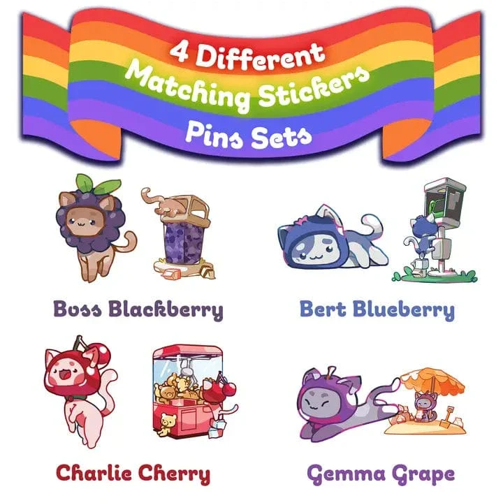 Milk Carton Mystery Dice 12 Pack Different Fruit Kawaii Cats - Image 5