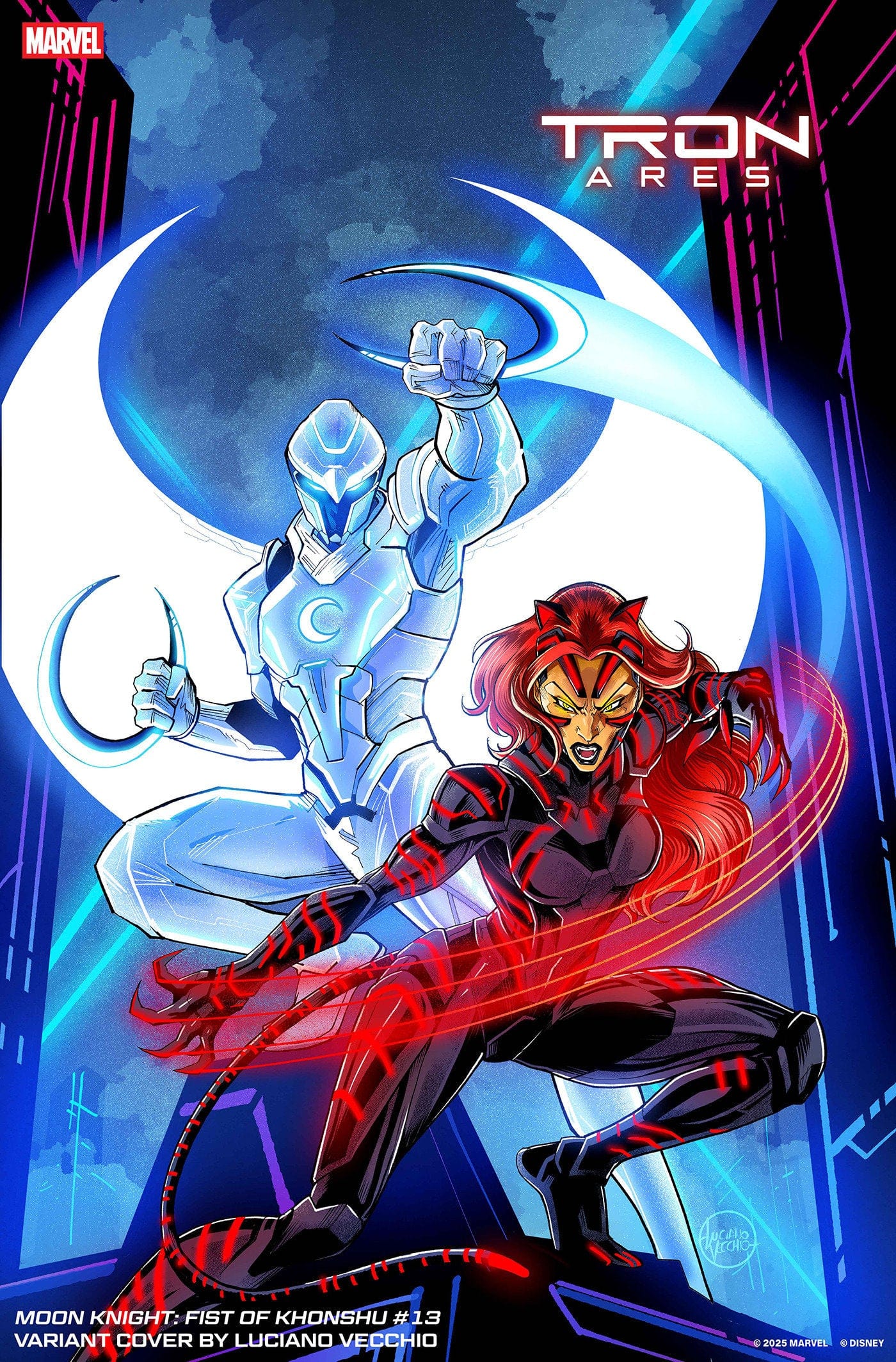 MOON KNIGHT: FIST OF KHONSHU #13 LUCIANO VECCHIO TRON: ARES VARIANT