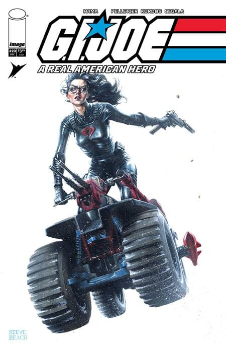 GI JOE A REAL AMERICAN HERO #323 CVR C INC 1:10 STEVE BEACH GEARS OF JOE FOIL VAR