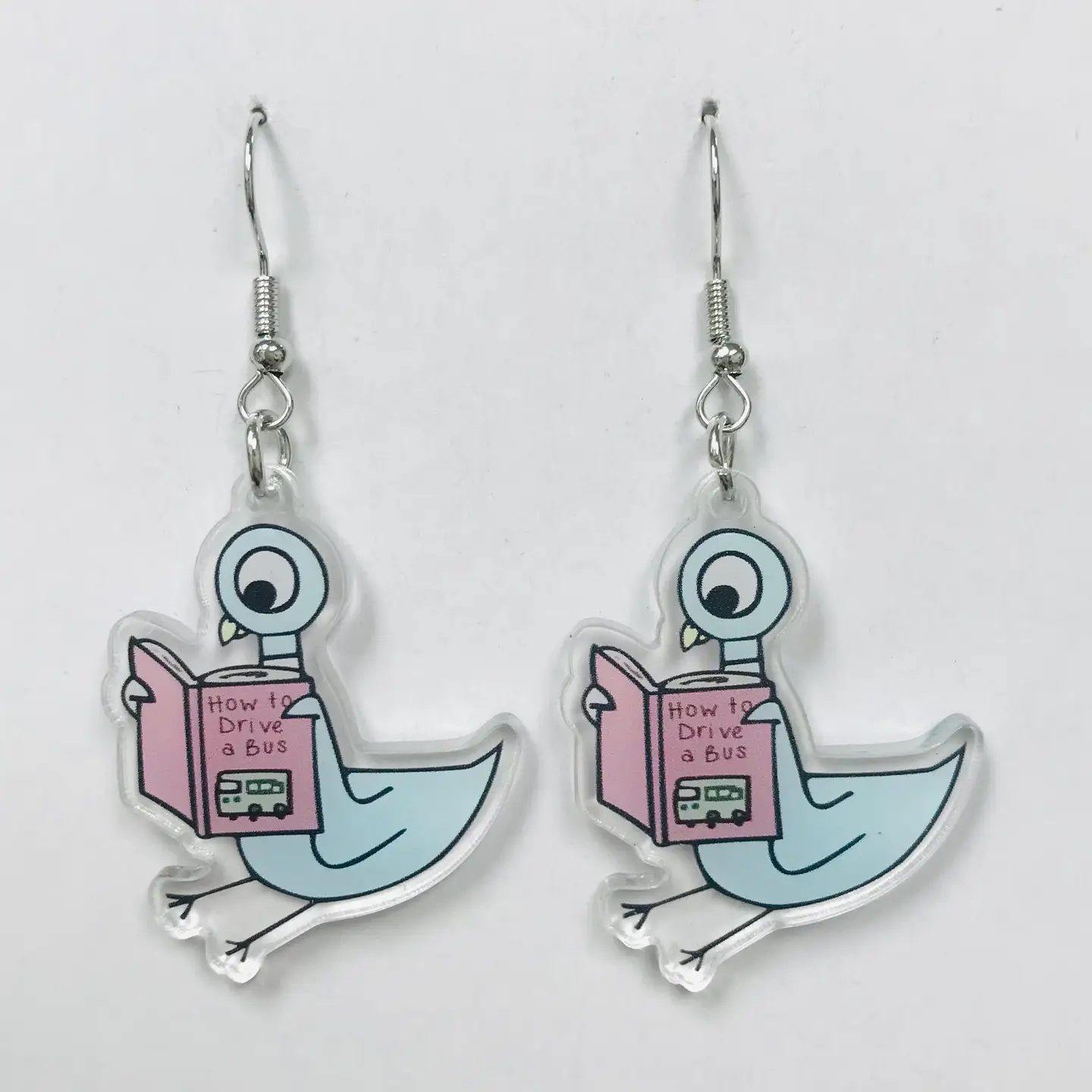 Pigeon How To Drive a Bus Earrings (Acrylic)