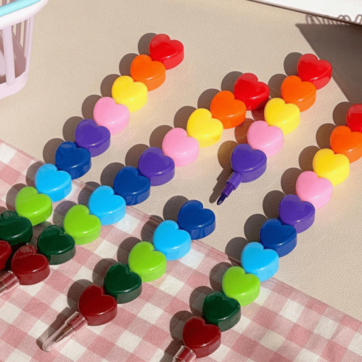 Rainbow Heart Stackable Crayon Pen - Image 2