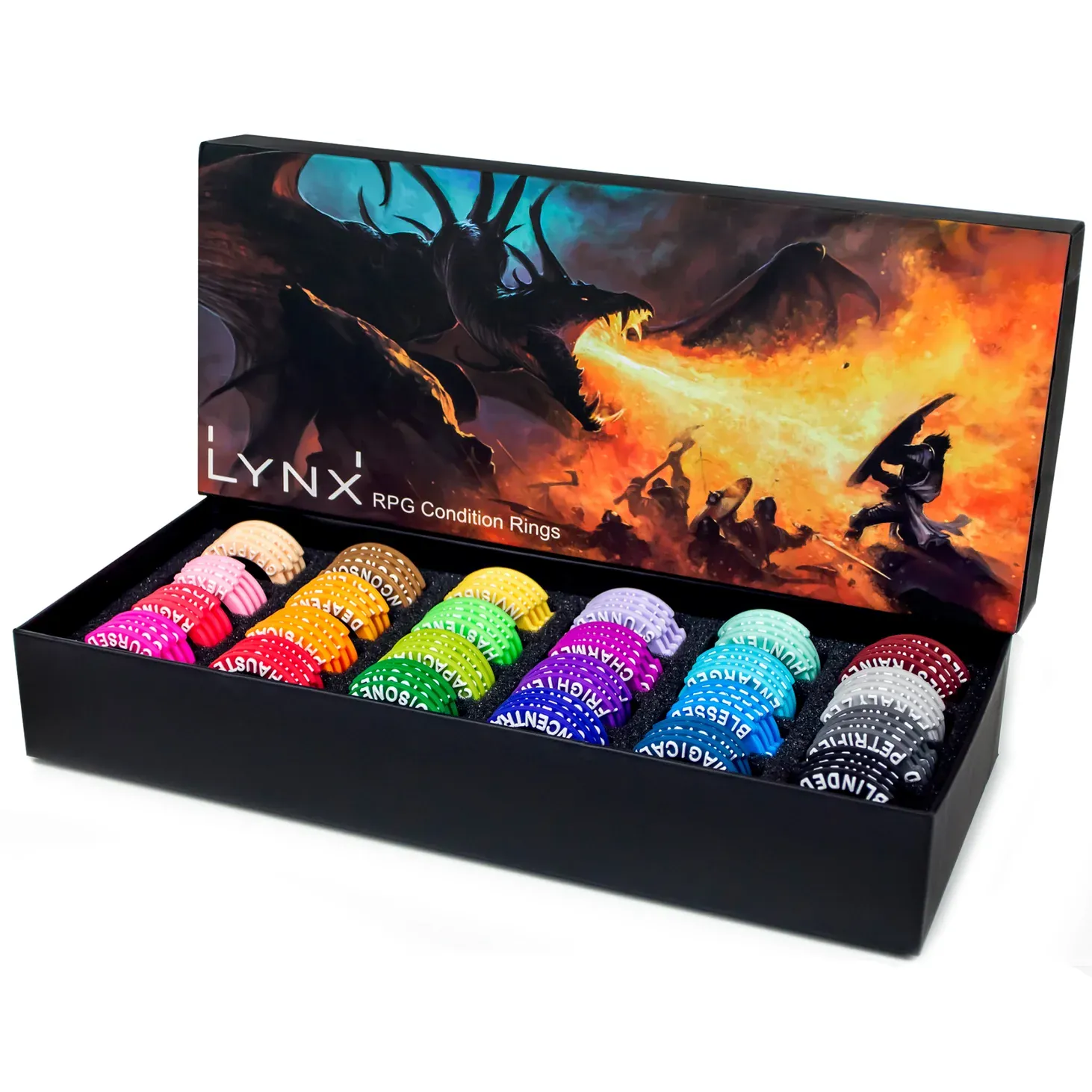 Rpg Condition Rings/Markers Set - 96 Status & Effects Rings