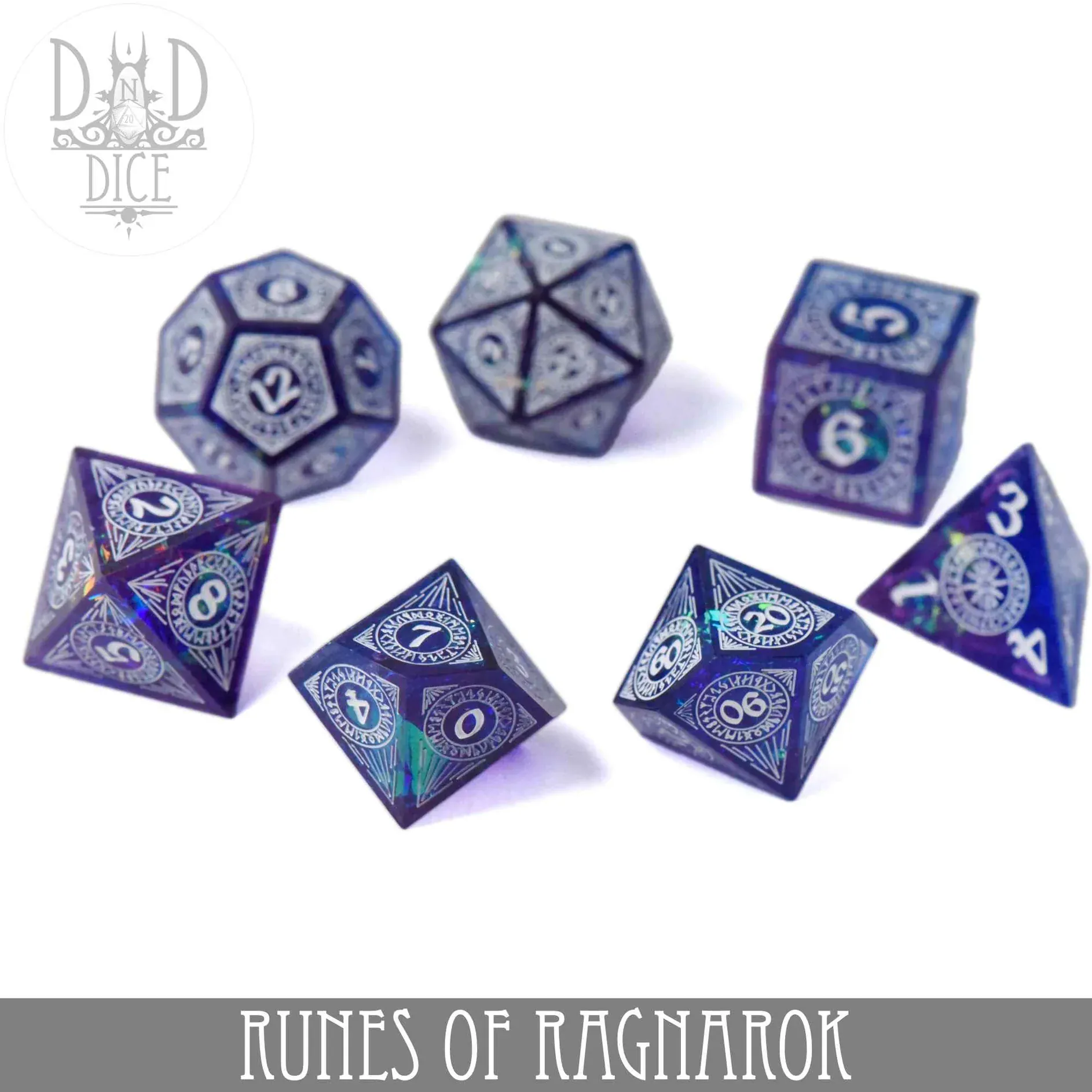 Runes of Ragnarok (Handmade) - 7 Dice Set - Image 3