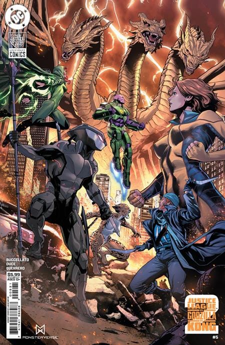 JUSTICE LEAGUE VS GODZILLA VS KONG 2 #5 (OF 7) CVR C LUCAS MEYER CARD STOCK VAR