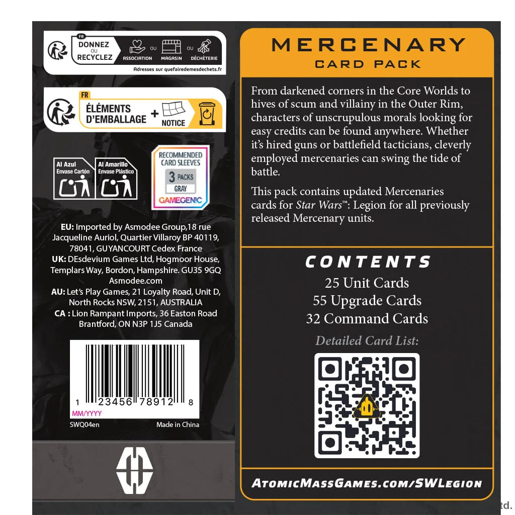 Star Wars: Legion - Mercenary Card Pack - Image 2
