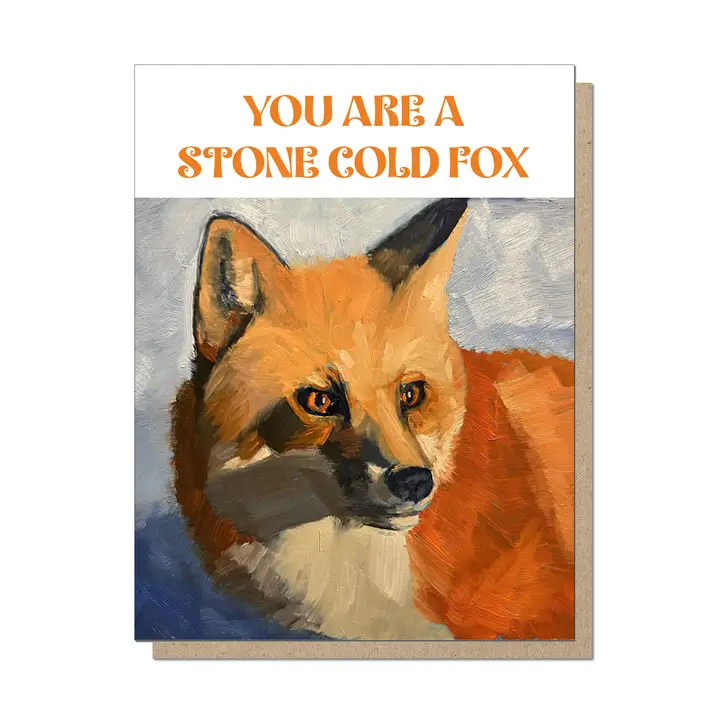 Stone Cold Fox Greeting Card