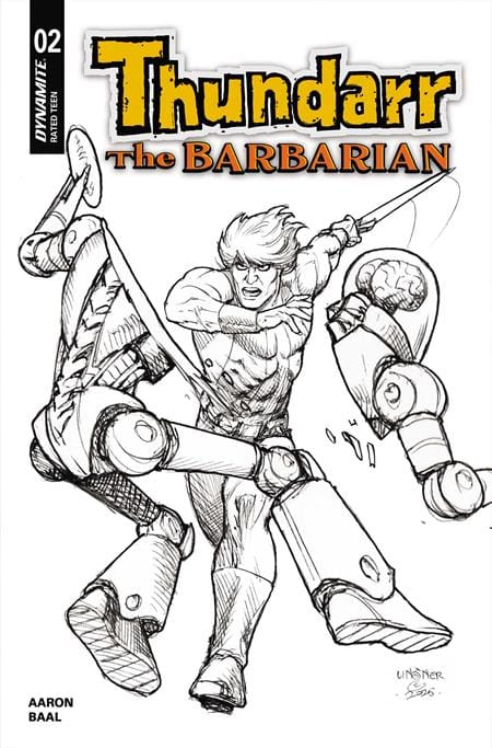 THUNDARR THE BARBARIAN #2 CVR L JOSEPH MICHAEL LINSNER LINE ART VAR