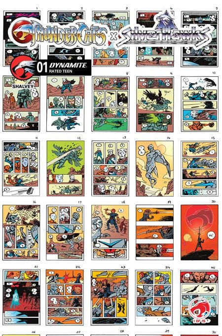 THUNDERCATS X SILVERHAWKS #1 CVR I INC 1:10 DECLAN SHALVEY LAYOUTS VAR
